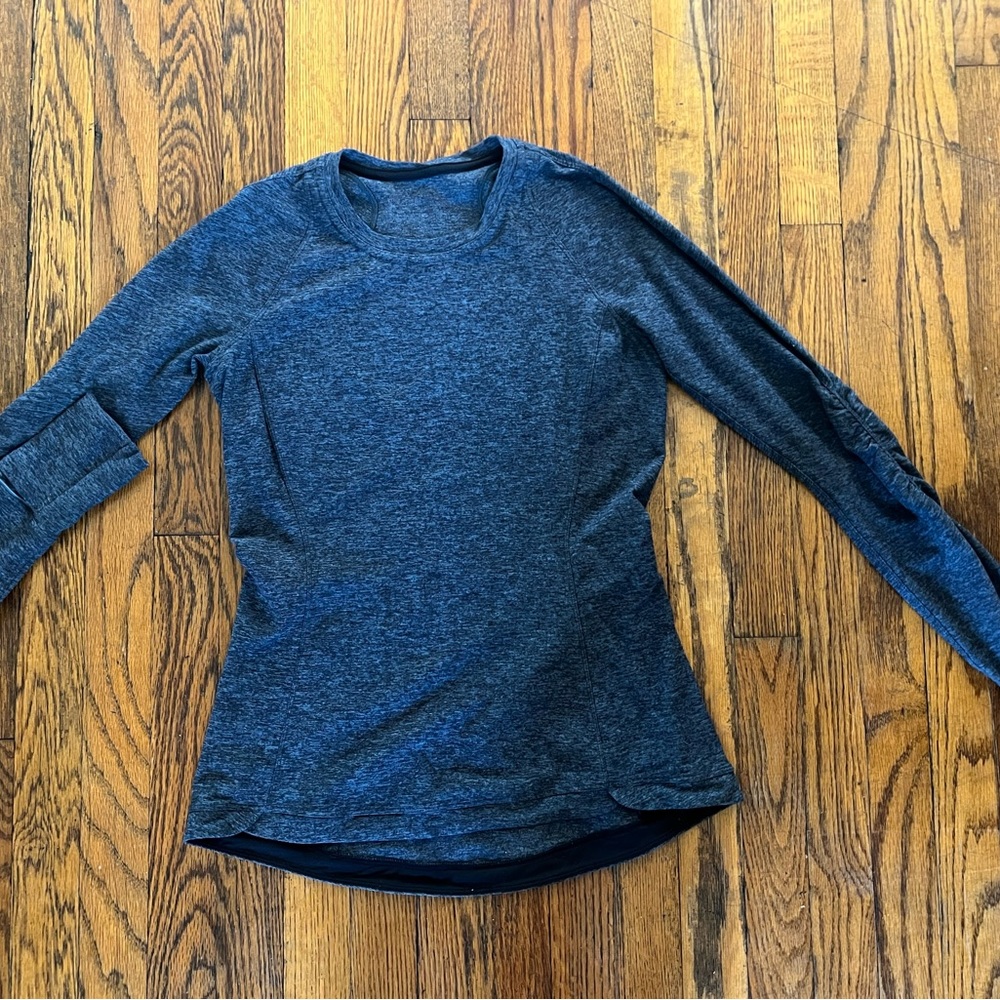Lululemon Long sleeve blue running shirt
